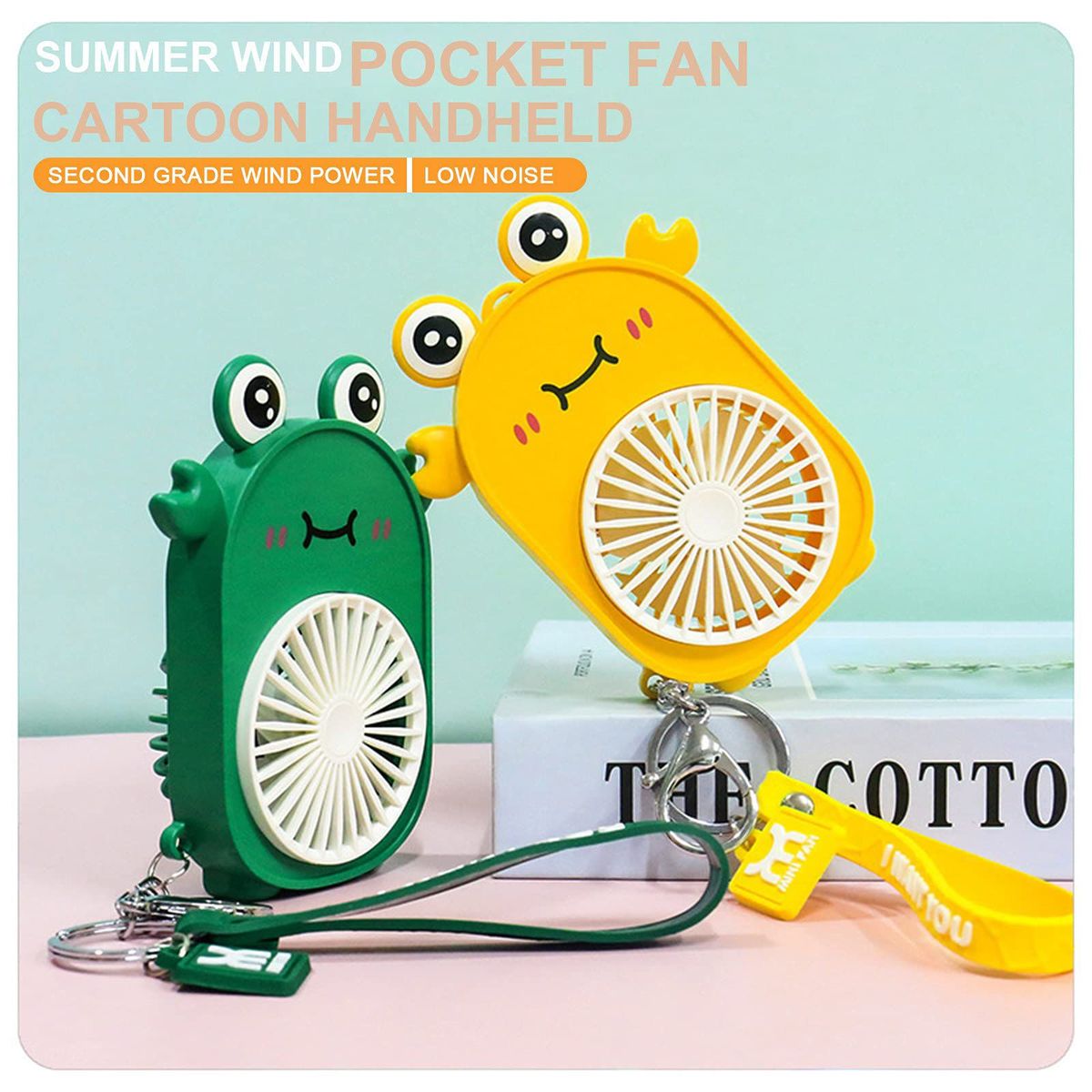 GENERICO - Llavero Mini Ventilador Portátil Recargable USB Escritorio