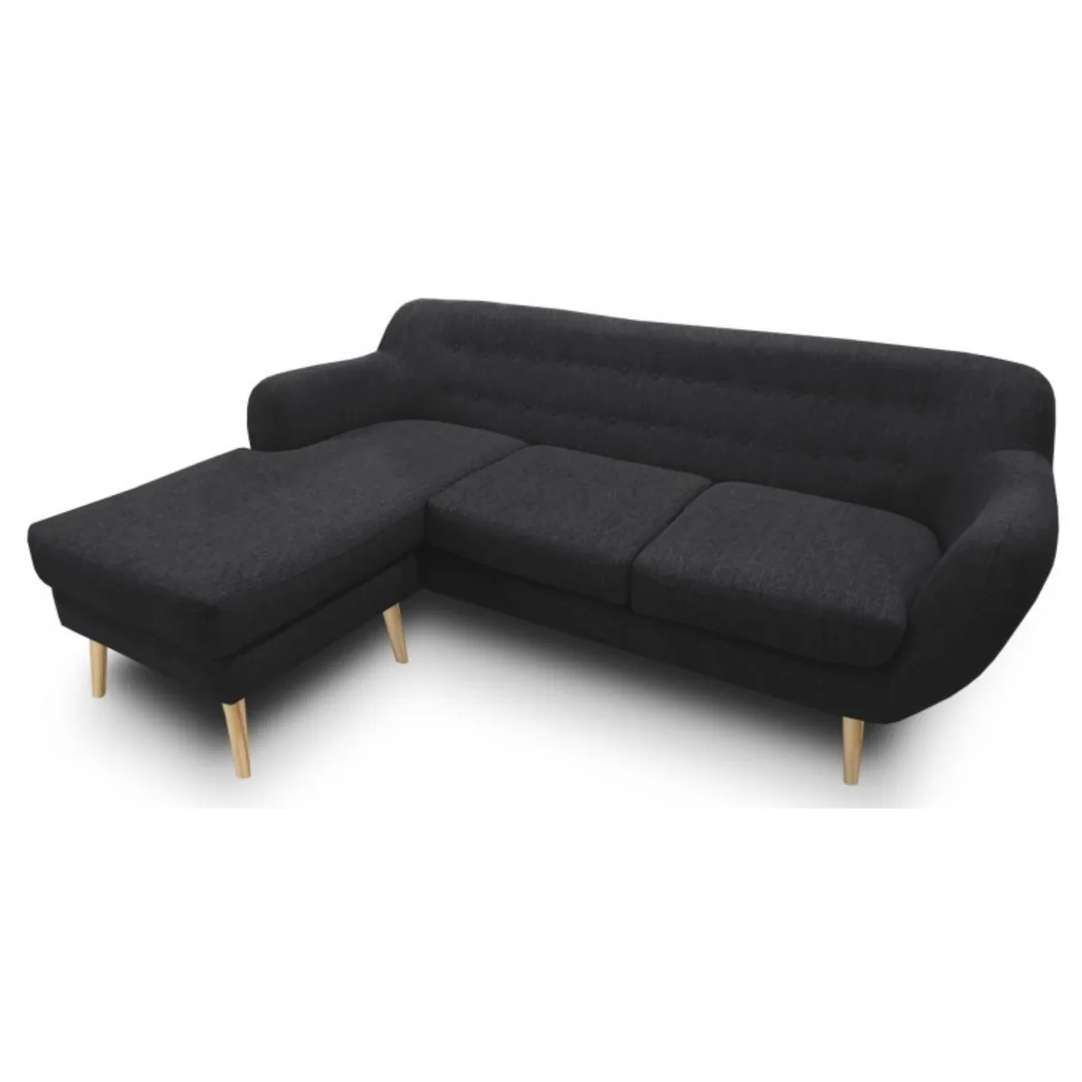 GENERICO - Sofás 3 Cuerpos Brema - Gris Oscuro + Banqueta de Regalo