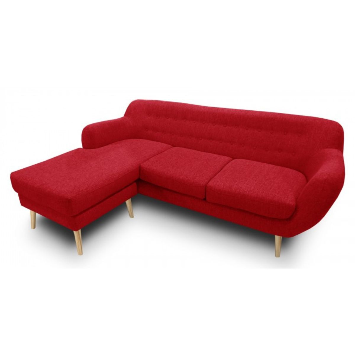 GENERICO - Sofá 3 Cuerpo Brema - Rojo + Banqueta de Regalo