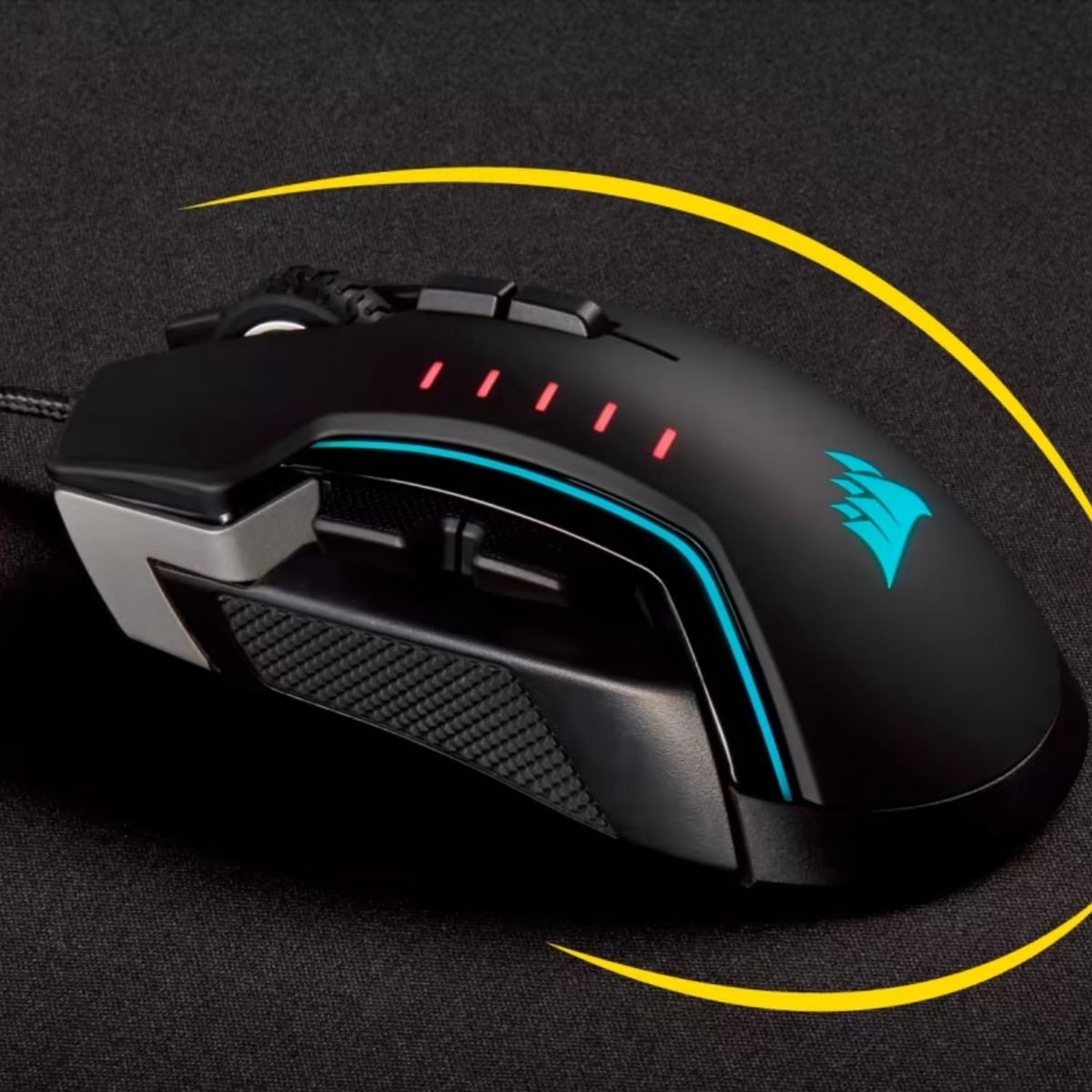 CORSAIR - Mouse gamer Corsair GLAIVE RGB PRO Alumínio