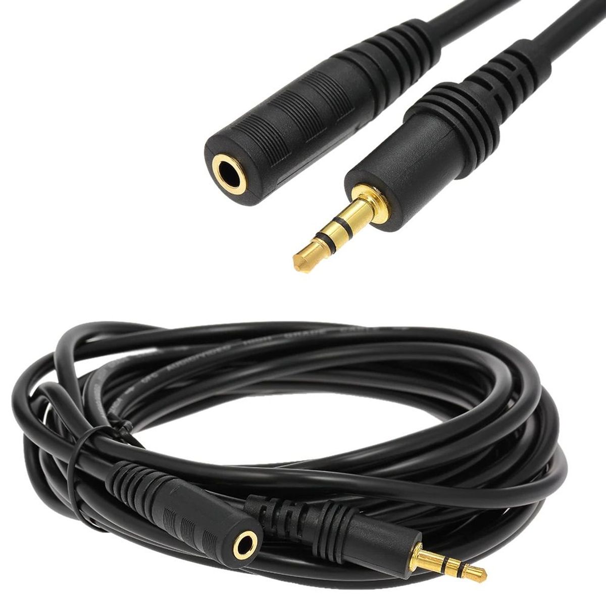 GENERICO - Cable Extension audifonos plug 3-5mm macho a plug 3-5mm hembra 1-5mts