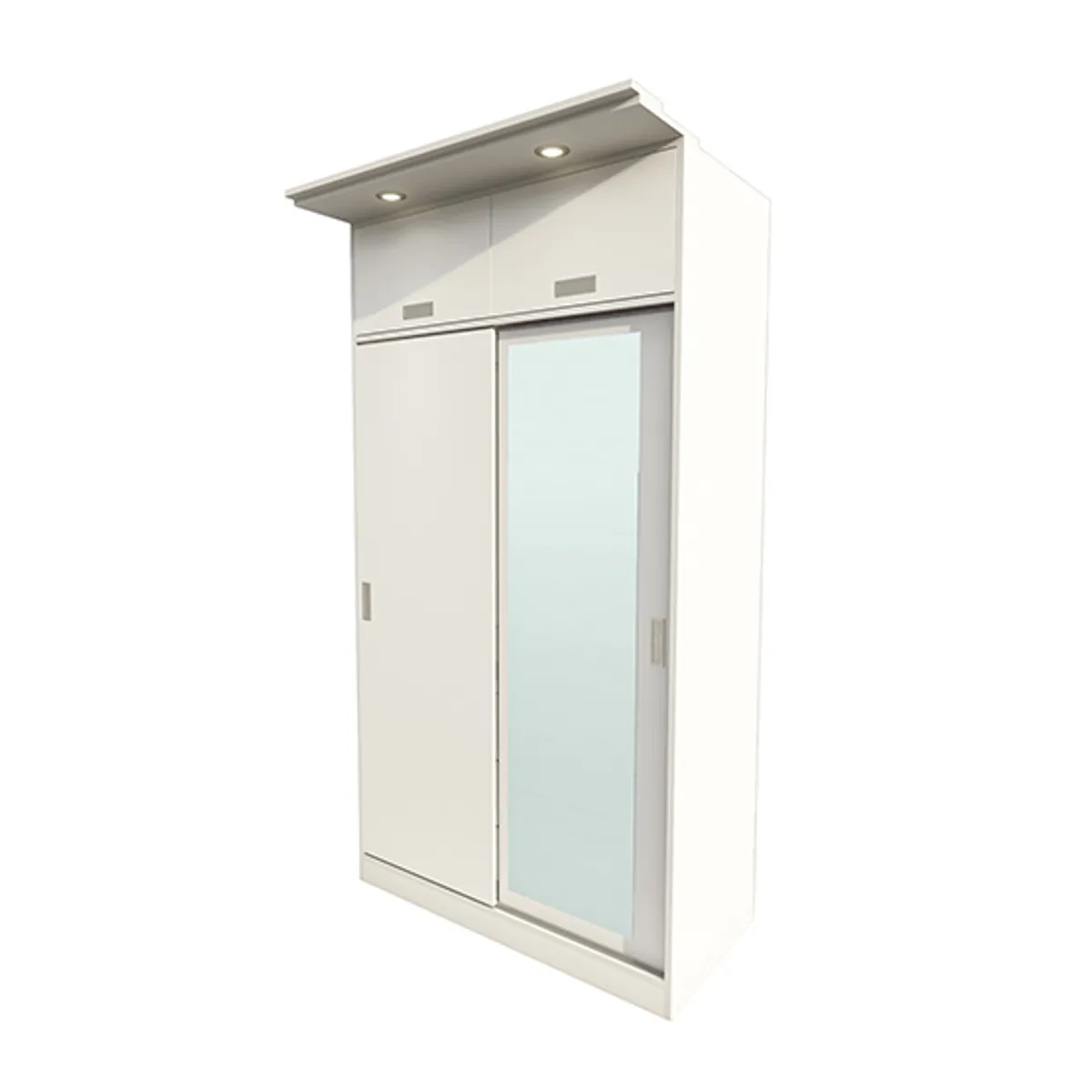 BARAKA HOME - Ropero Vaduz 3 Cuerpos, Dos Puertas corredizas / Escandinavo - Blanco