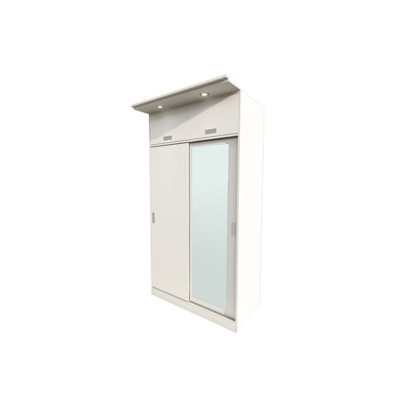 BARAKA HOME - Ropero Vaduz 3 Cuerpos, Dos Puertas corredizas / Escandinavo - Blanco