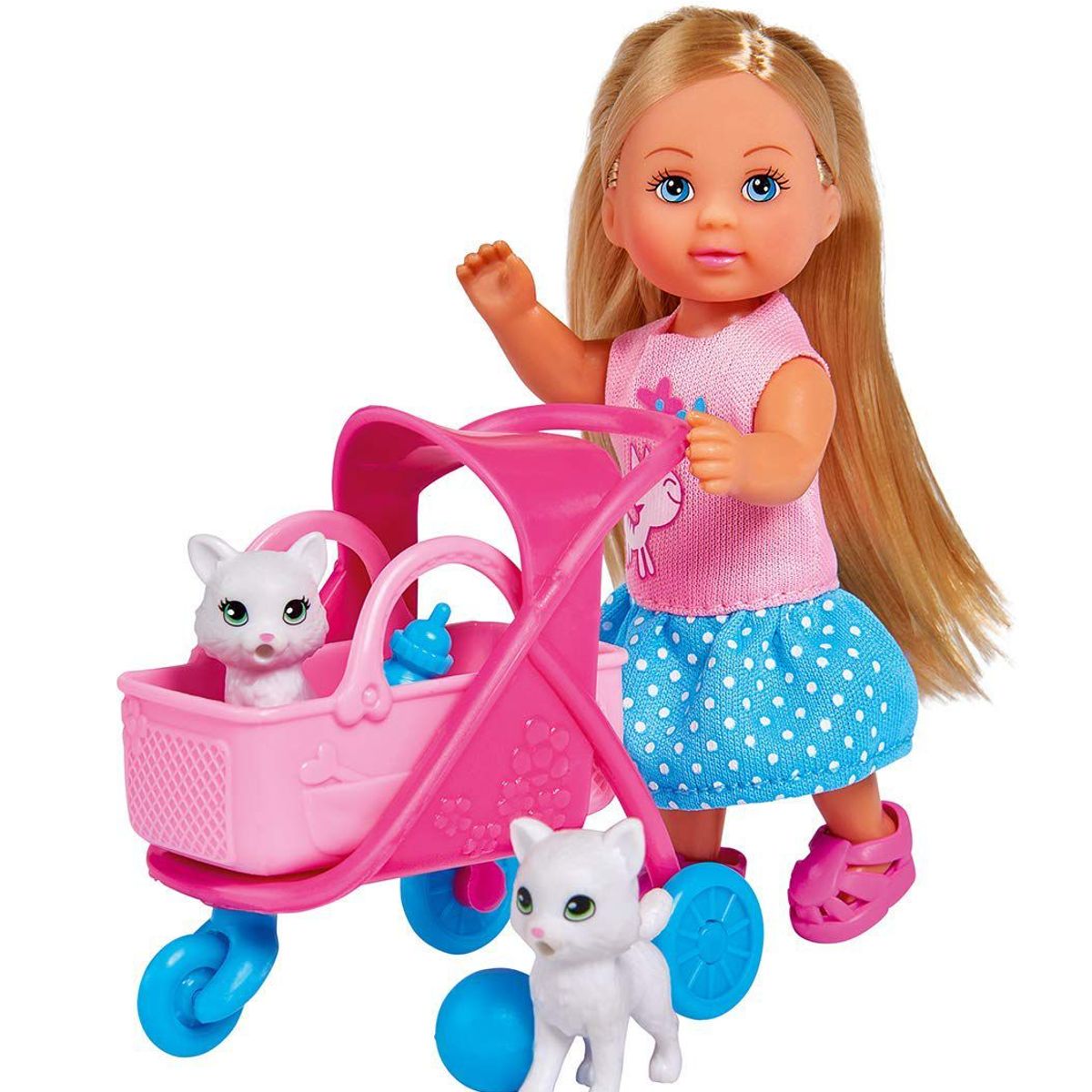 EVI LOVE - Juguete Muñeca Evi Love Gato con Coche y Accesorios