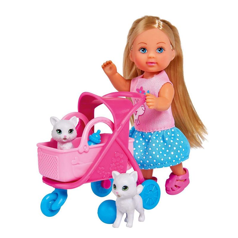 EVI LOVE - Juguete Muñeca Evi Love Gato con Coche y Accesorios