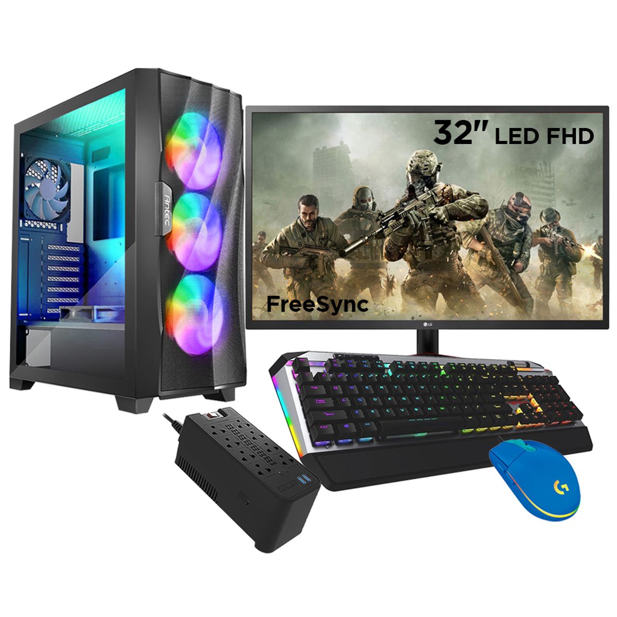 INTEL - Computadora Pc Gamer Core i7 14700 32GB 1TB RTX 4060 8GB MONITOR 32" FULL HD