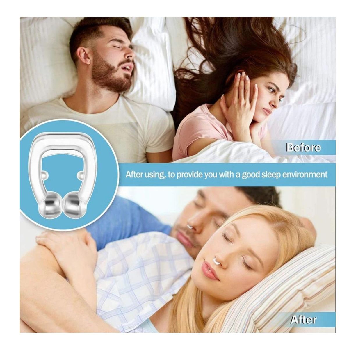 OEM - Clip Anti Ronquidos Deja De Roncar Magnético de Silicona