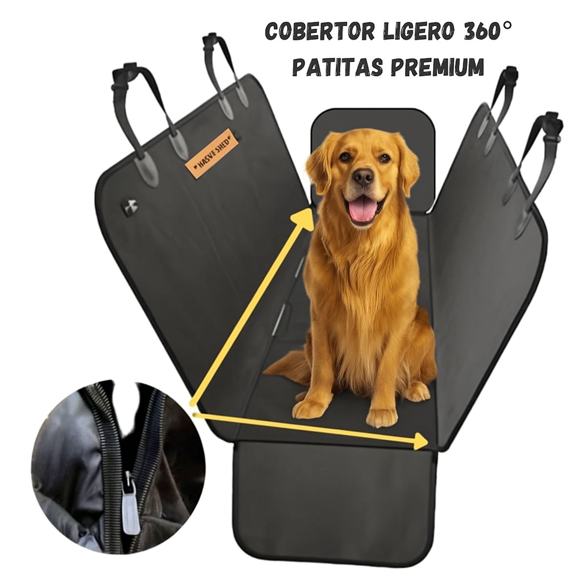 GENERICO - Cobertor Protector Funda Trasera y Maletera Auto Ligero 360 para Mascotas
