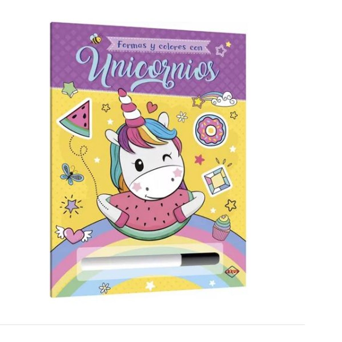 GENERICO - Libro Infantil Formas y Colores con Unicornios