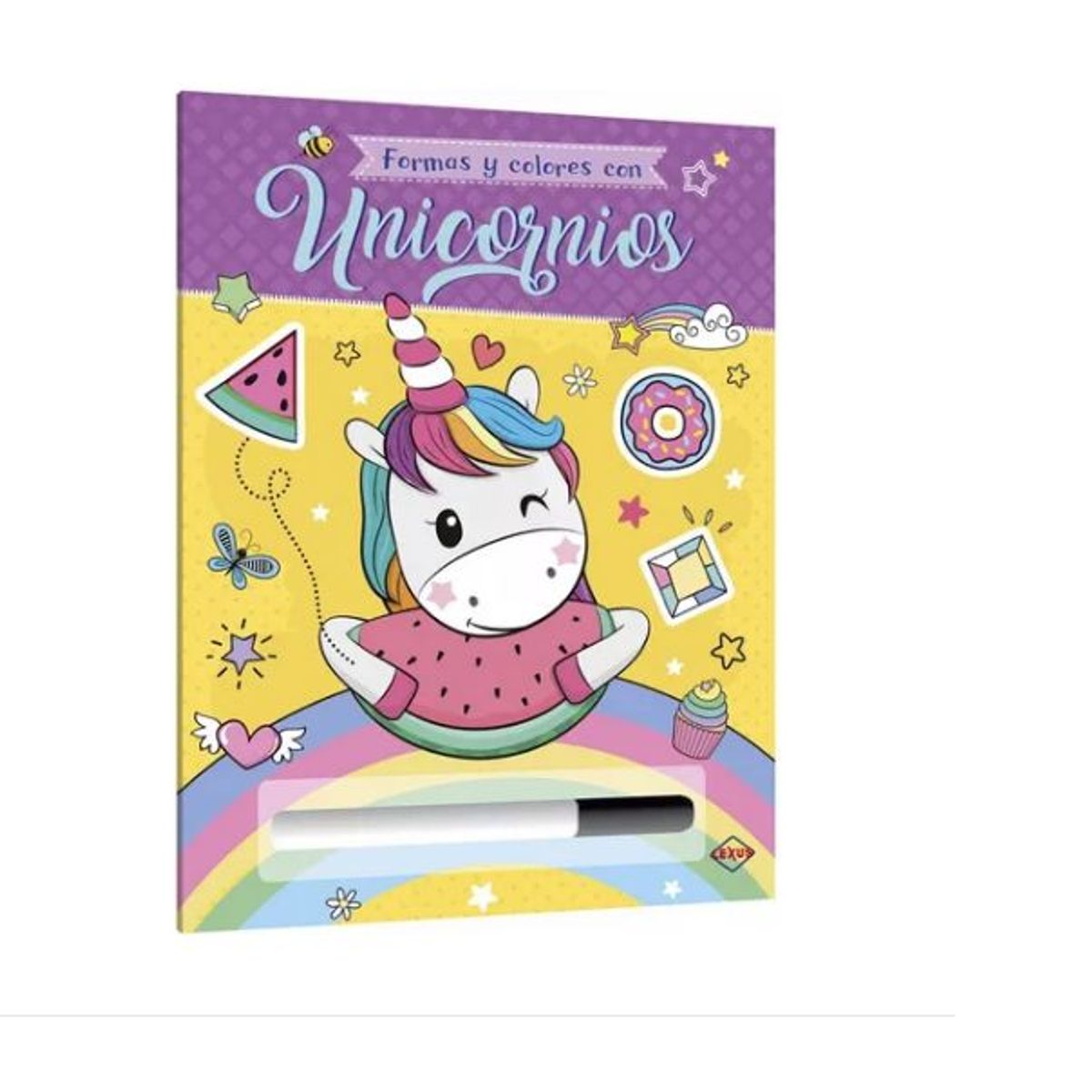 GENERICO - Libro Infantil Formas y Colores con Unicornios
