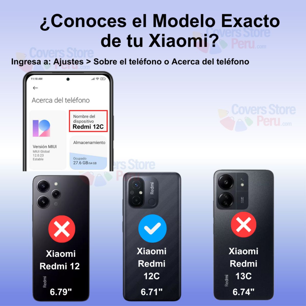 GENERICO - Funda Case para Xiaomi Redmi 12C con Anillo Metálico Antishock Negro