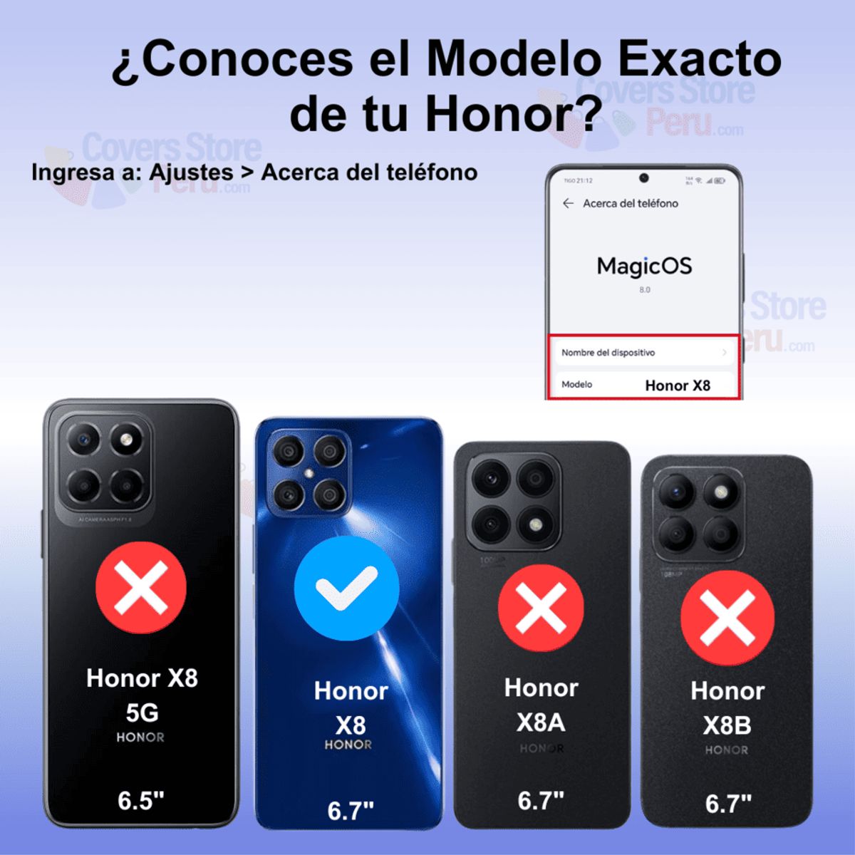 GENERICO - Funda de Honor X8 con Anillo Metálico Antishock Negro Resistente
