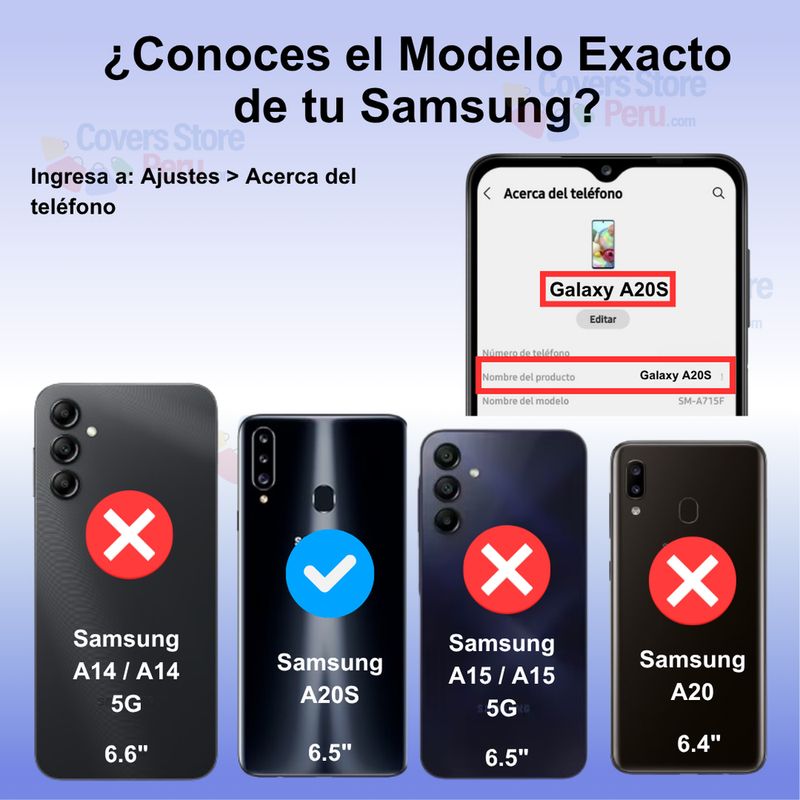 GENERICO - Funda para Samsung A20s con Anillo Metálico Antishock Azul Resistente