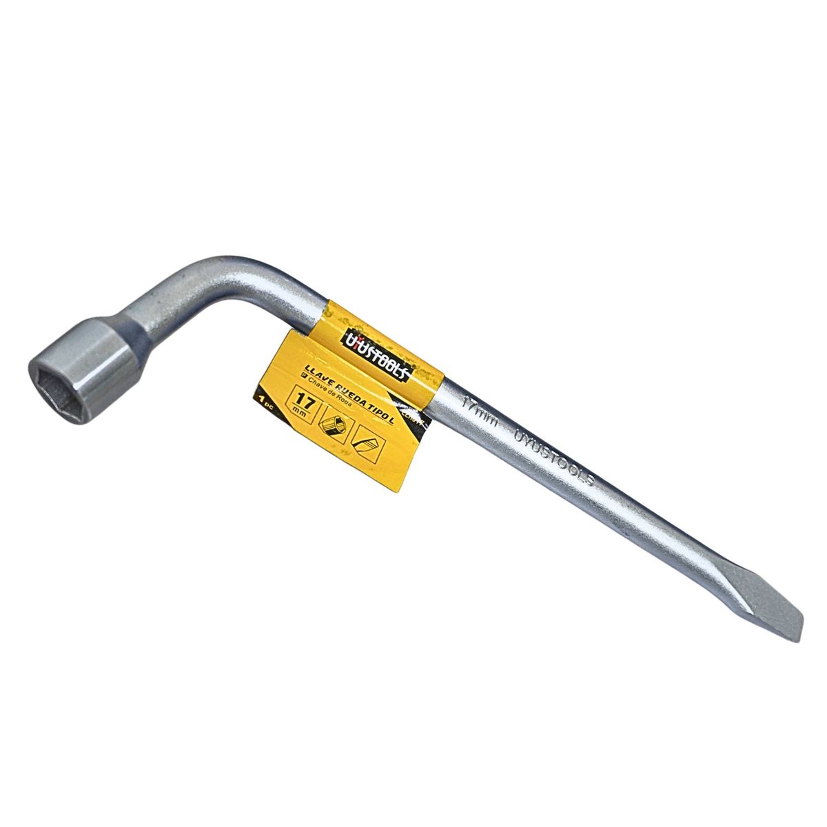 UYUSTOOLS - Llave de ruedas tipo L acero 17mm