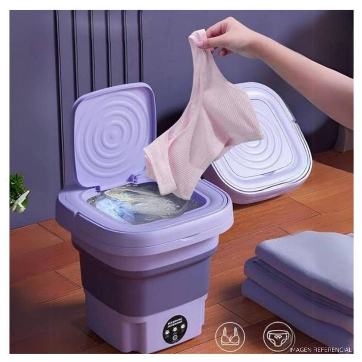 GENERICO - Mini Lavadora de Ropa Portátil Compacto Plegable