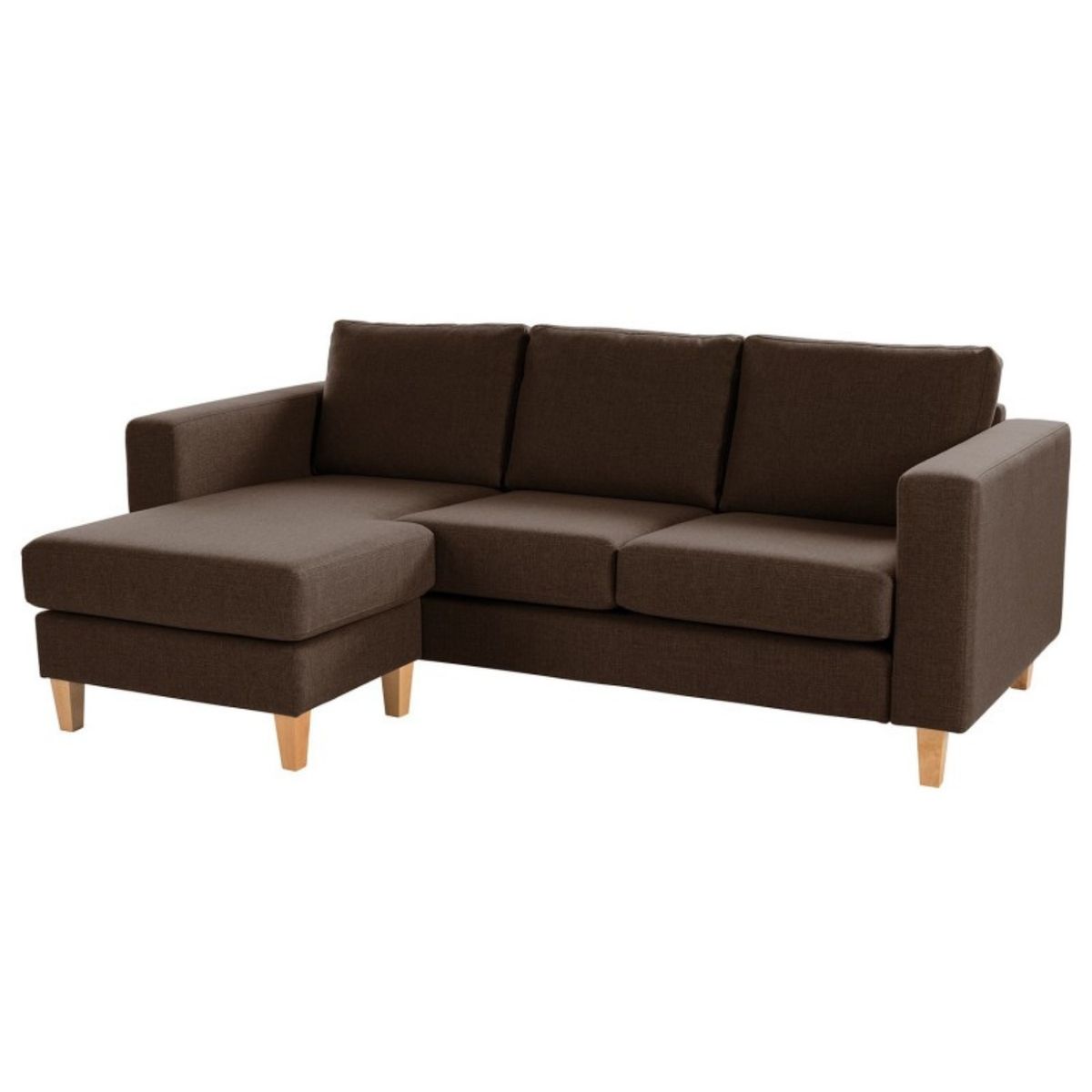 GENERICO - Sofá 3 Cuerpos Ginebra - Marrón + Banqueta de regalo