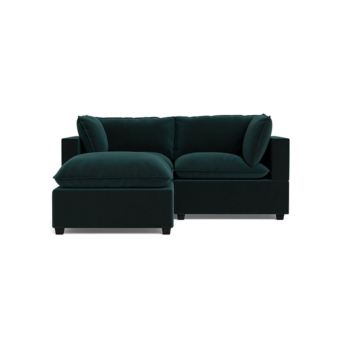 GENERICO - Sofa 2 cuerpos Rennes - Azul Oscuro + Banqueta de regalo