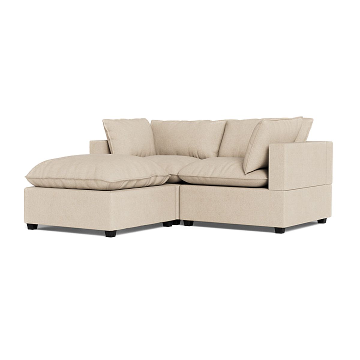 GENERICO - Sofa 2 cuerpos Rennes - Beige + Banqueta de regalo