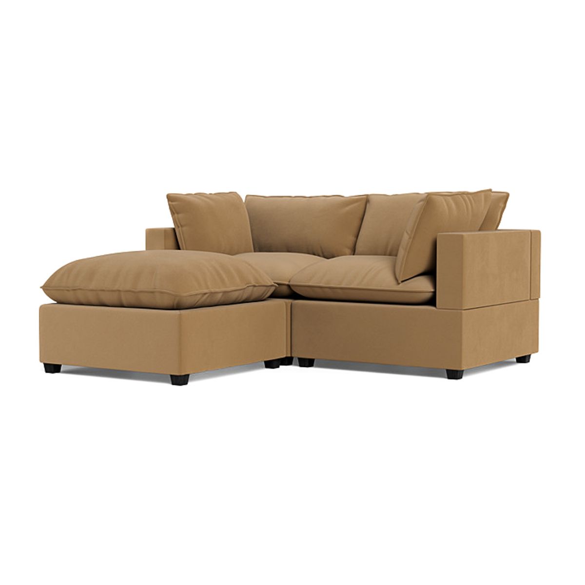 GENERICO - Sofa 2 cuerpos Rennes - Canela + Banqueta de regalo