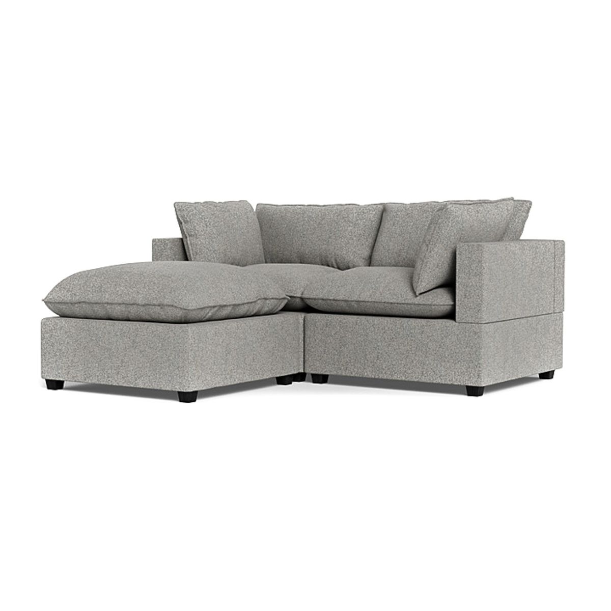 GENERICO - Sofa 2 cuerpos Rennes - Gris + Banqueta de regalo