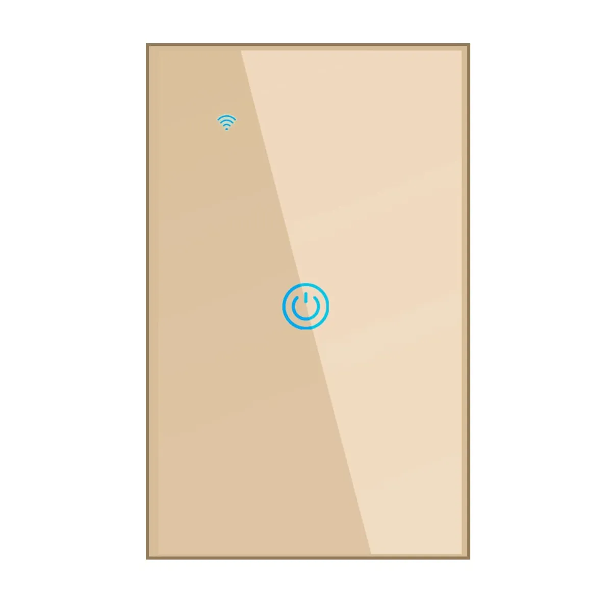 OEM - Interruptor Inteligente Wifi Táctil 1 Botón Con/Sin Neutro Dorado