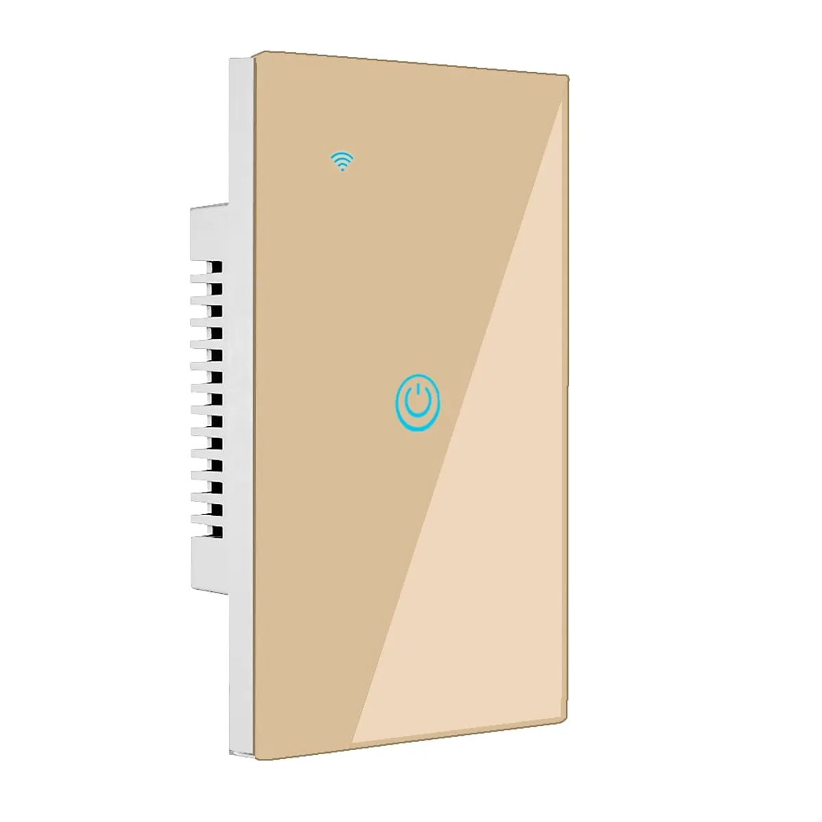 OEM - Interruptor Inteligente Wifi Táctil 1 Botón Con/Sin Neutro Dorado