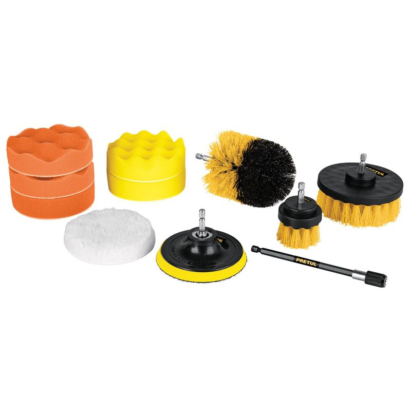 TRUPER - Kit de pulido limpieza  p/taladro, 11 piezas  Pretul