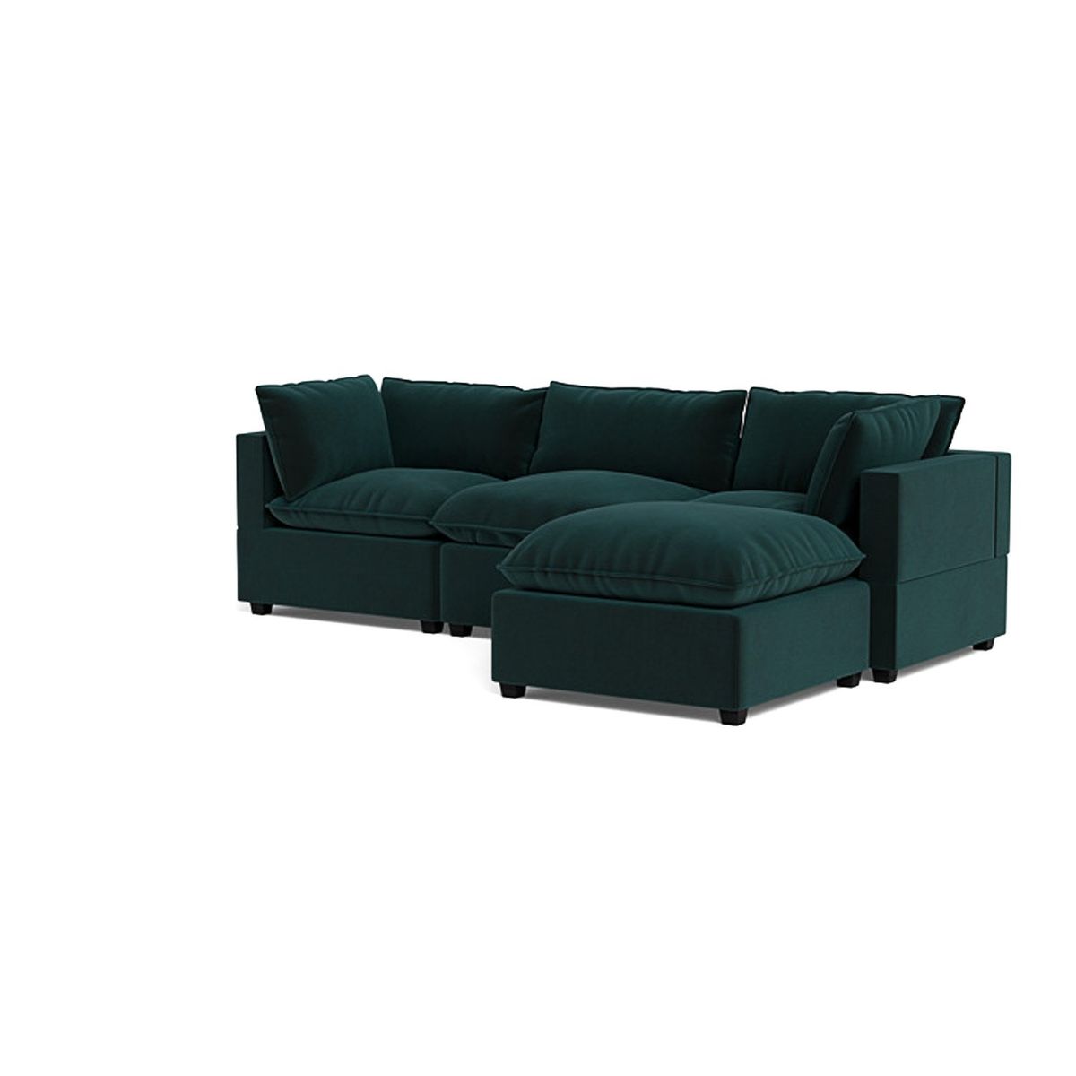 GENERICO - Sofa 3 Cuerpos Rennes + Banqueta de regalo - Azul Oscuro