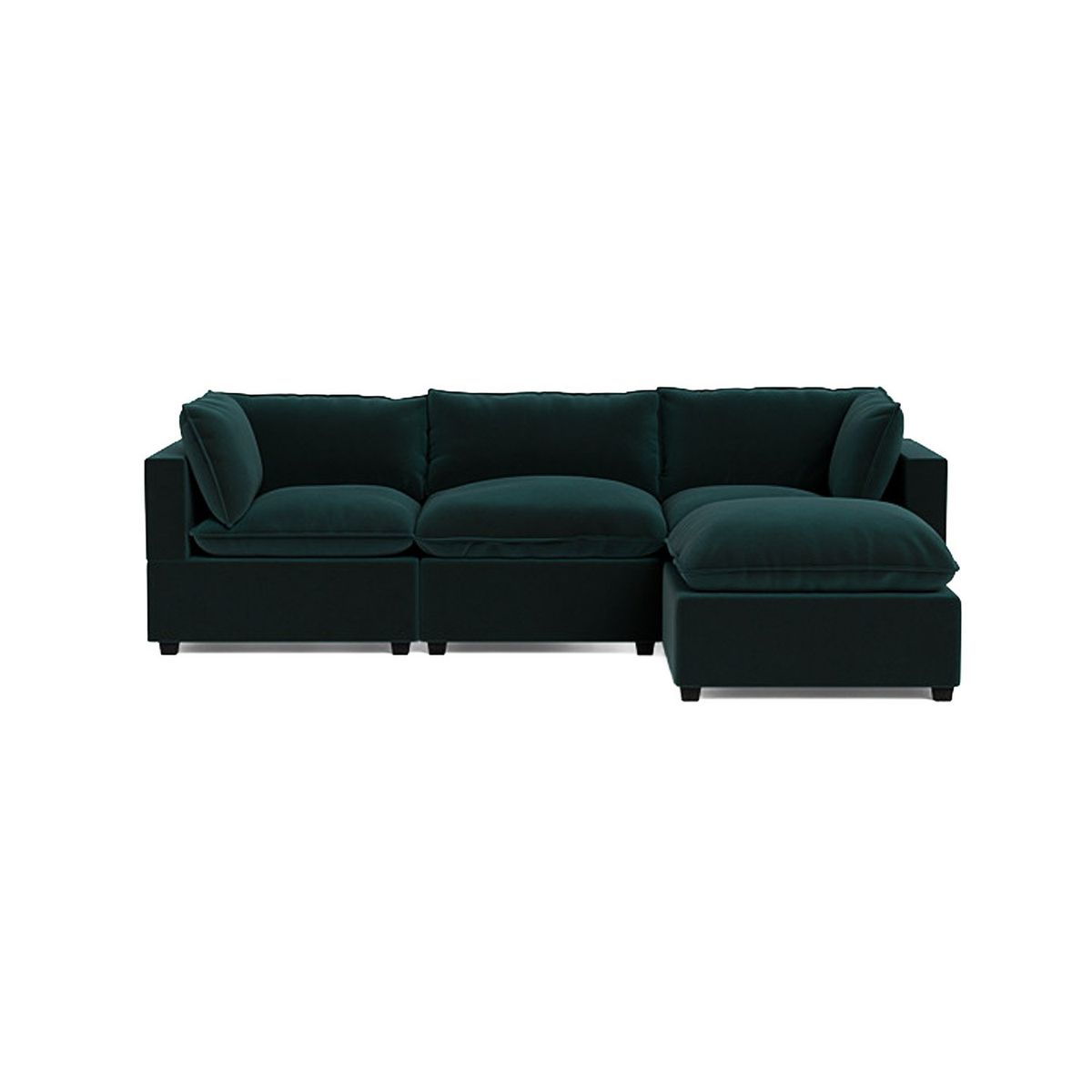GENERICO - Sofa 3 Cuerpos Rennes + Banqueta de regalo - Azul Oscuro