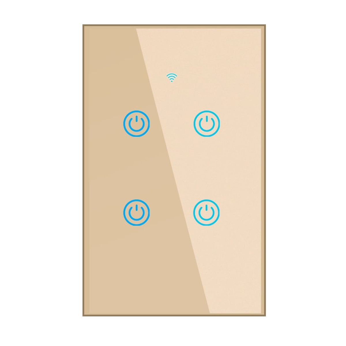 OEM - Interruptor Inteligente Wifi Táctil 4 Botones Con/Sin Neutro Dorado
