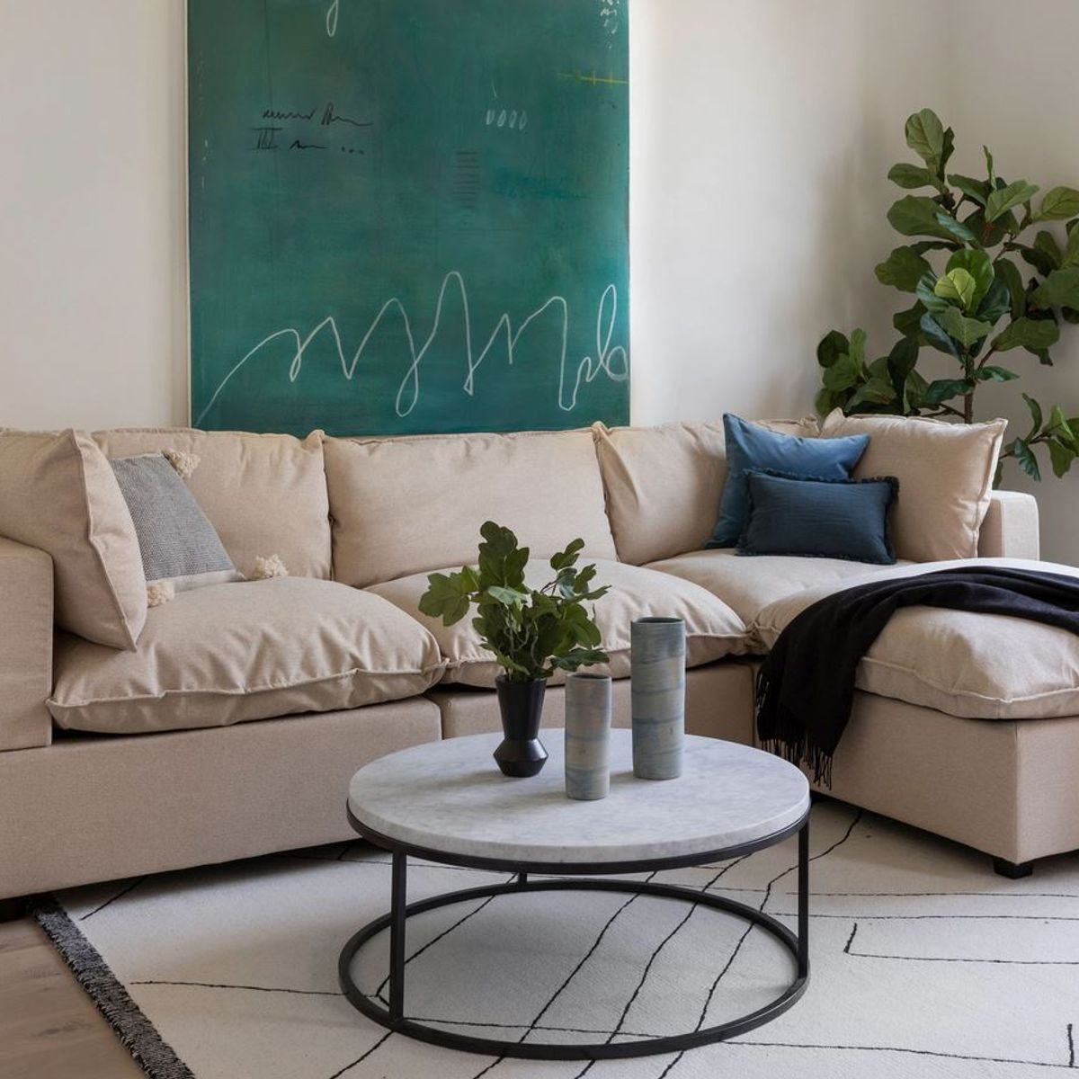 GENERICO - Sofá 3 Cuerpos Rennes + Banqueta de Regalo