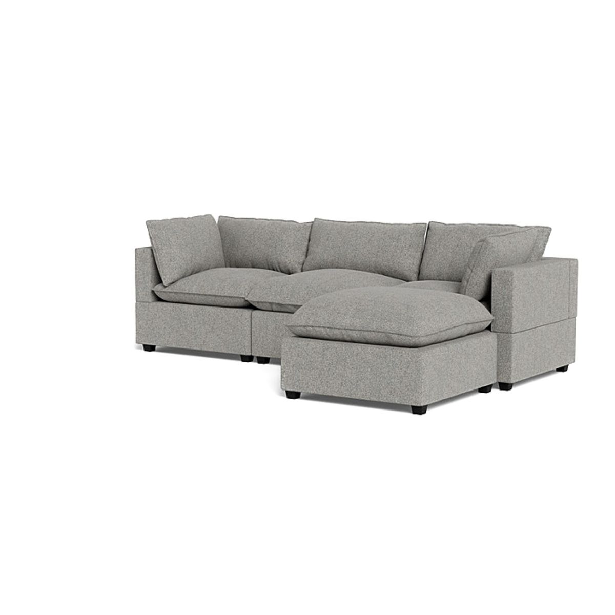 GENERICO - Sofa 3 Cuerpos Rennes + Banqueta de regalo - Gris