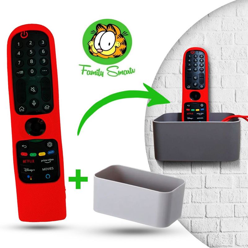 LG - Funda para Magic Remote LG 2023 Silicona / Rojo + Soporte