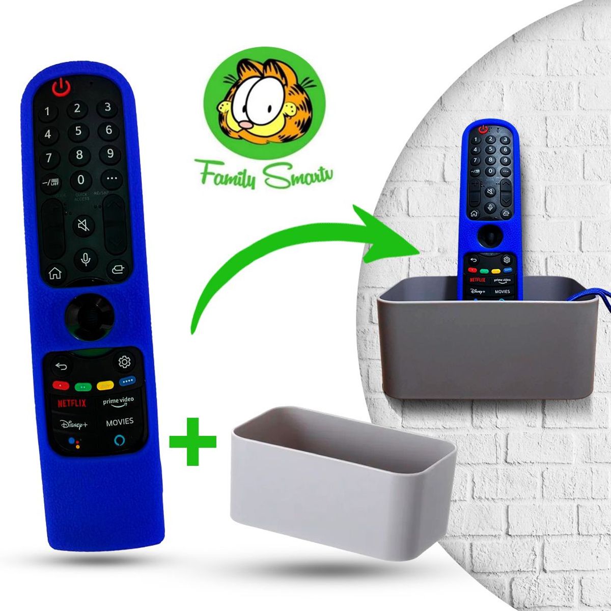 LG - Funda para Magic Remote LG 2022 Silicona / Azul + Soporte