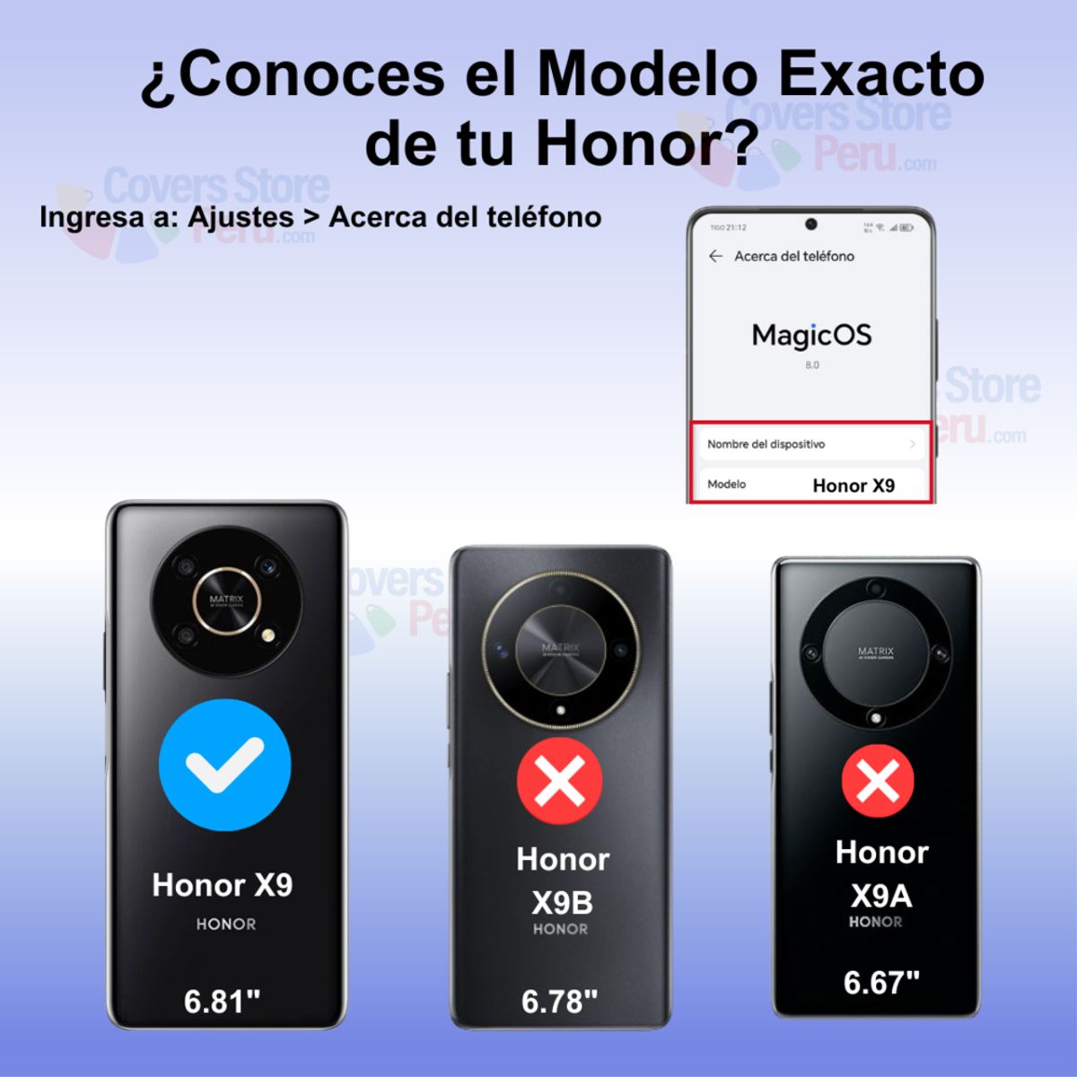 GENERICO - Funda de Honor X9 con Anillo Metálico Antishock Rojo Resistente