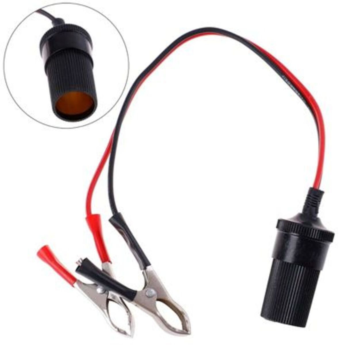 OEM - Conector Hembra Cigarrera Con Pinzas Cocodrilo 12v