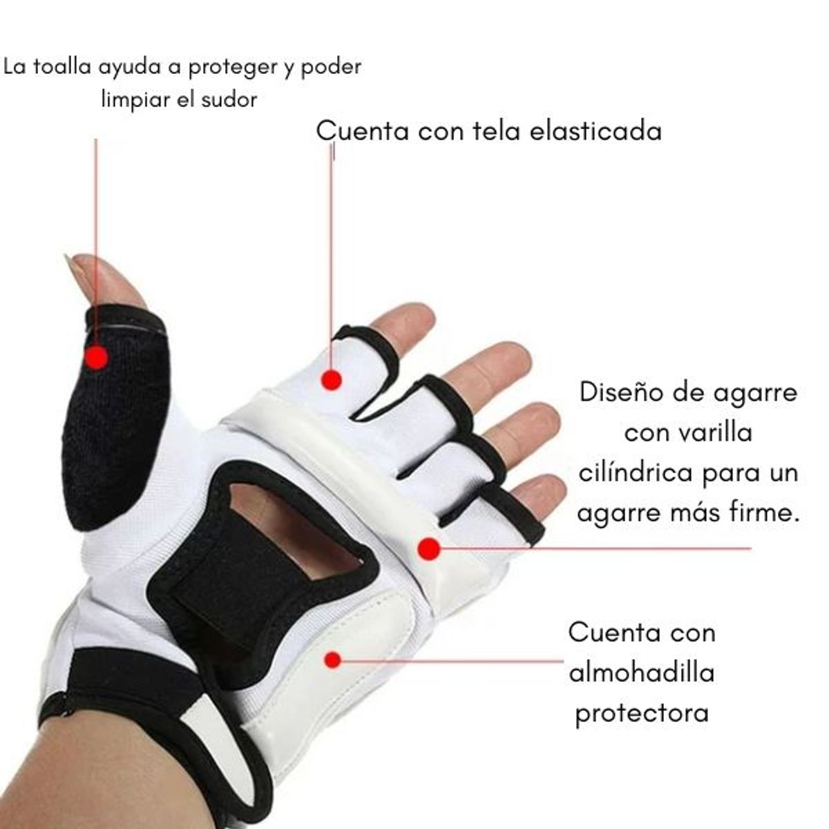GENERICO - Guantes de taekwondo talla M  -  artes marciales