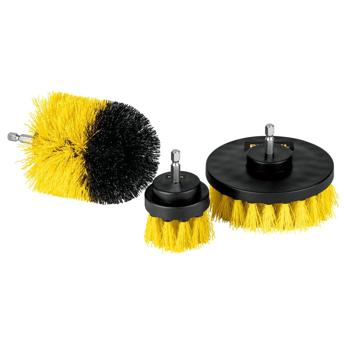 TRUPER - kit limpiesa y cepilladlo p/taladro, 3 piezas  Pretul