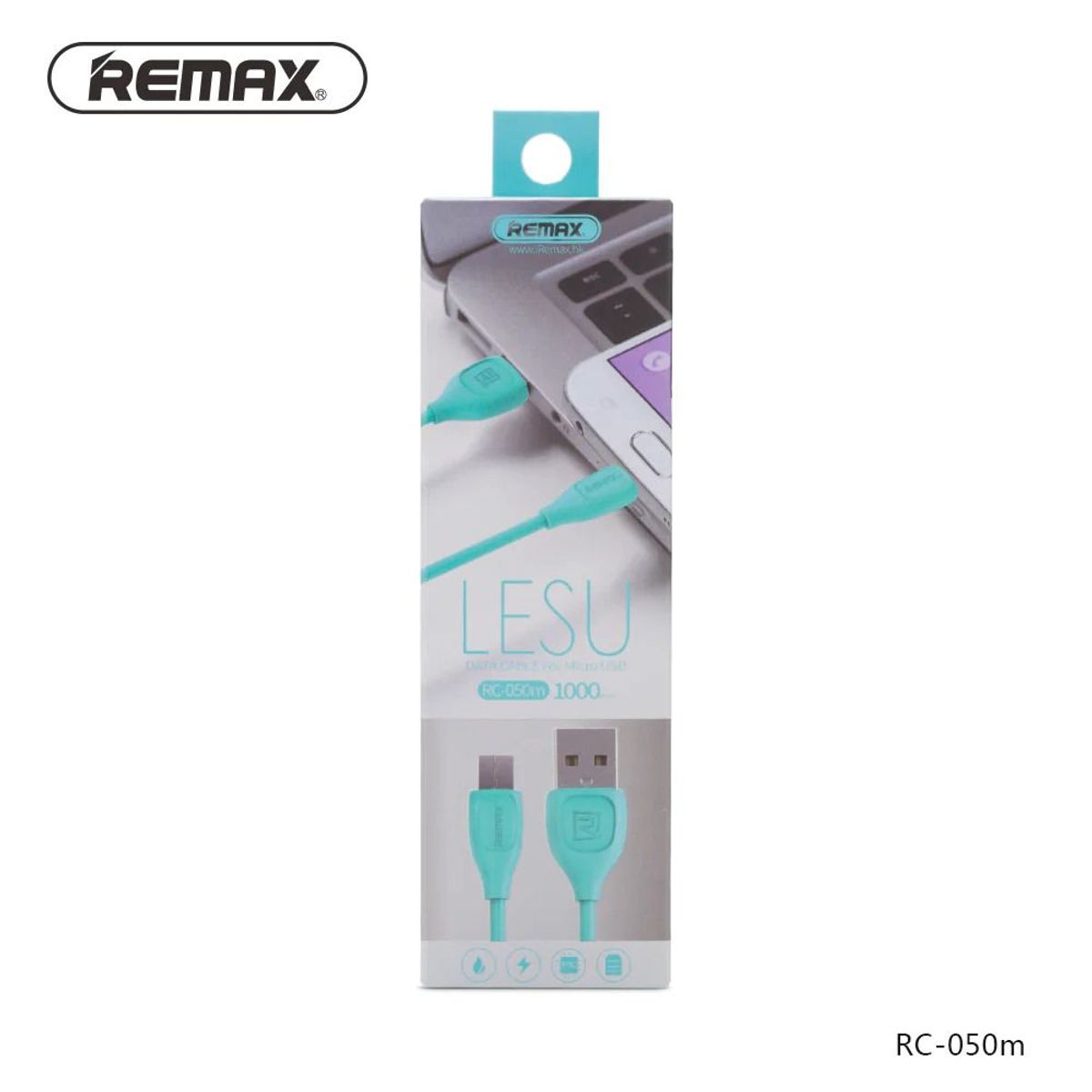 REMAX - Cable de carga micro usb de 1 Metro turquesa Remax
