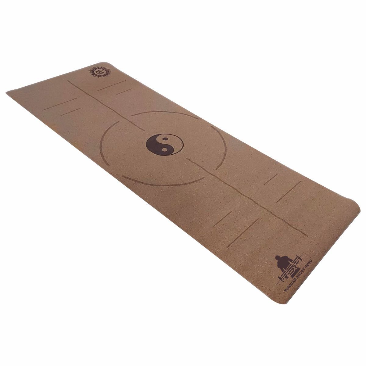 RUNNING SPORT PERU - Mat de Yoga de Corcho Ecológico Ying Yang Premium