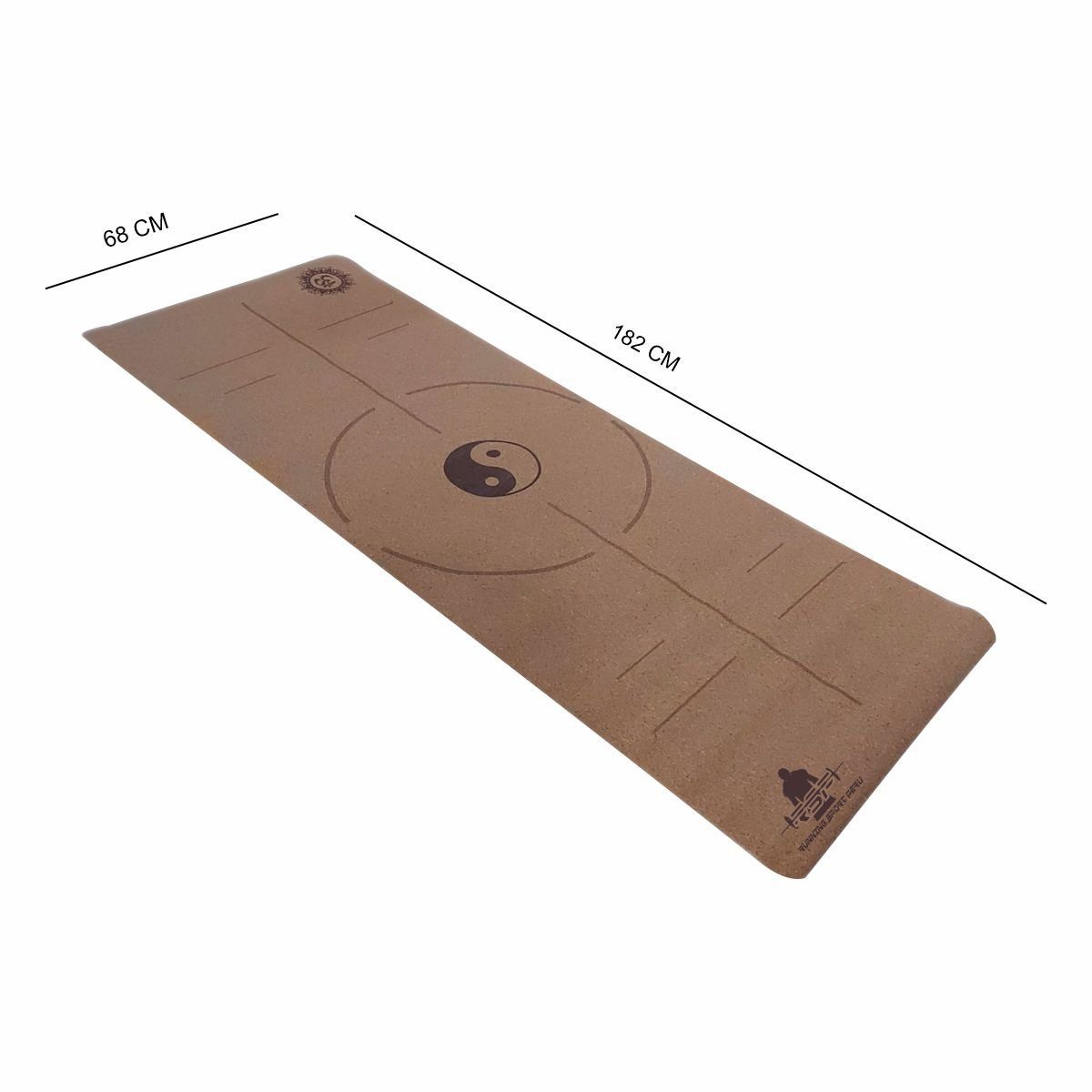 RUNNING SPORT PERU - Mat de Yoga de Corcho Ecológico Ying Yang Premium
