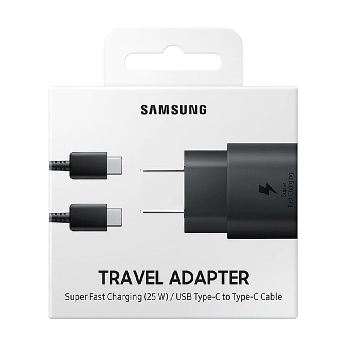GENERICO - Cargador 25W para Samsung Cable Tipo - C Negro