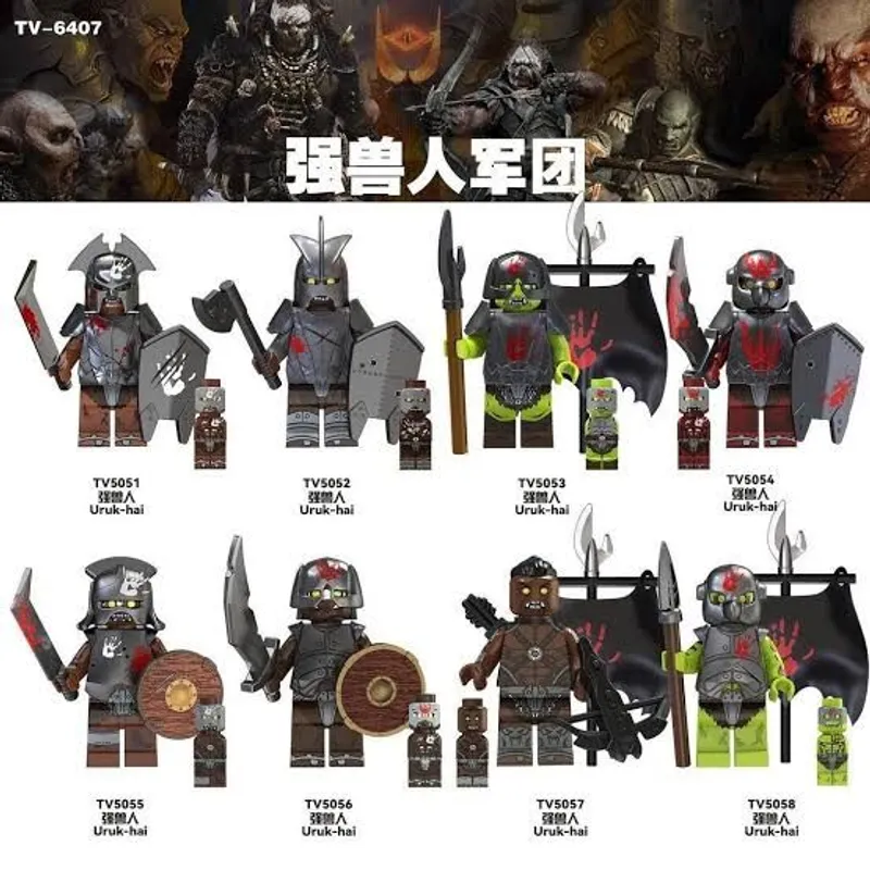 GENERICO - El Señor de los Anillos Uruk Hai Minifigs película bloques
