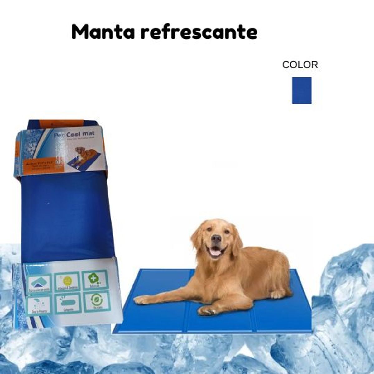 GENERICO - Colchoneta refrigerante L 90X60CM Pet Cool Mat CAMUFLADO