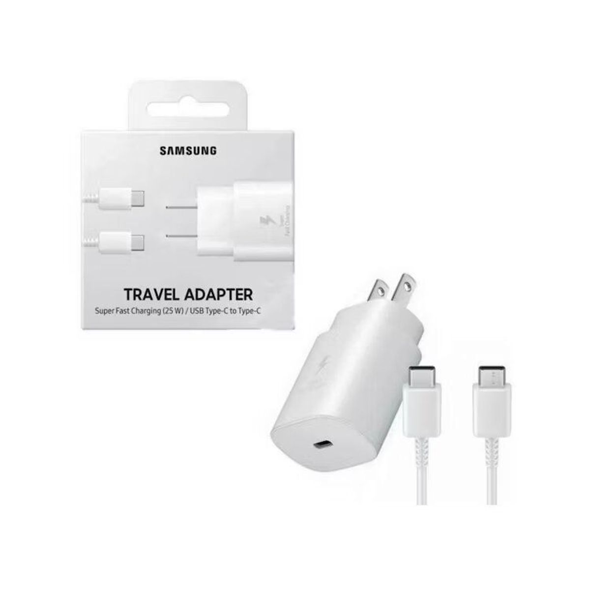 GENERICO - Cargador 25W para Samsung Cable Tipo-C Blanco