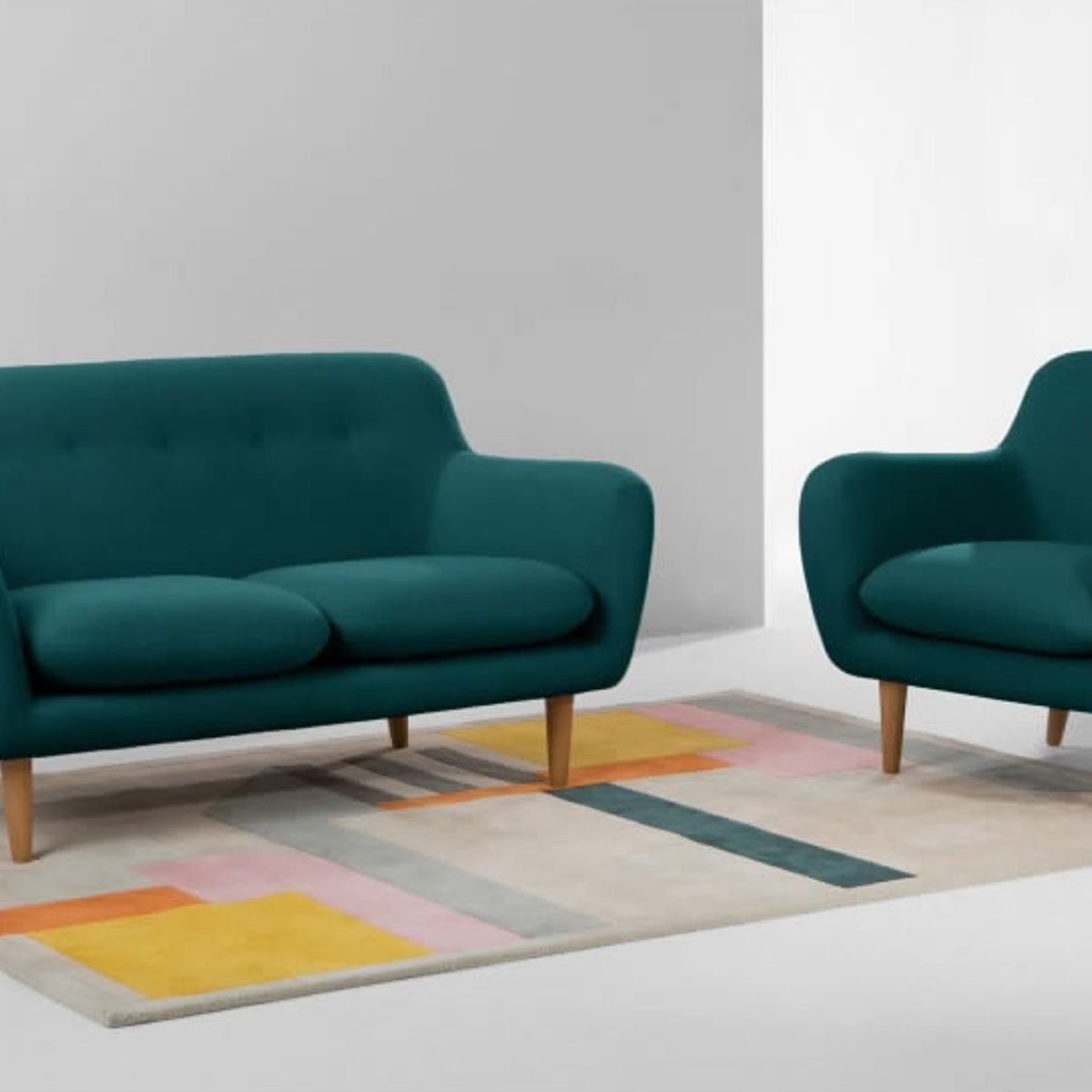 GENERICO - Sofá de 2 Cuerpos Dylan - Azul Mineral