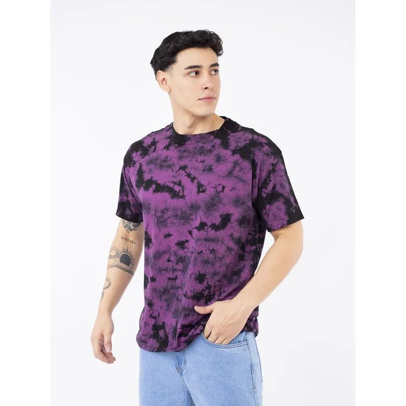 NEW YORK STARS - Polo-shirt - Manga corta - Morado - TieDye - NEWYORKSTARSNY