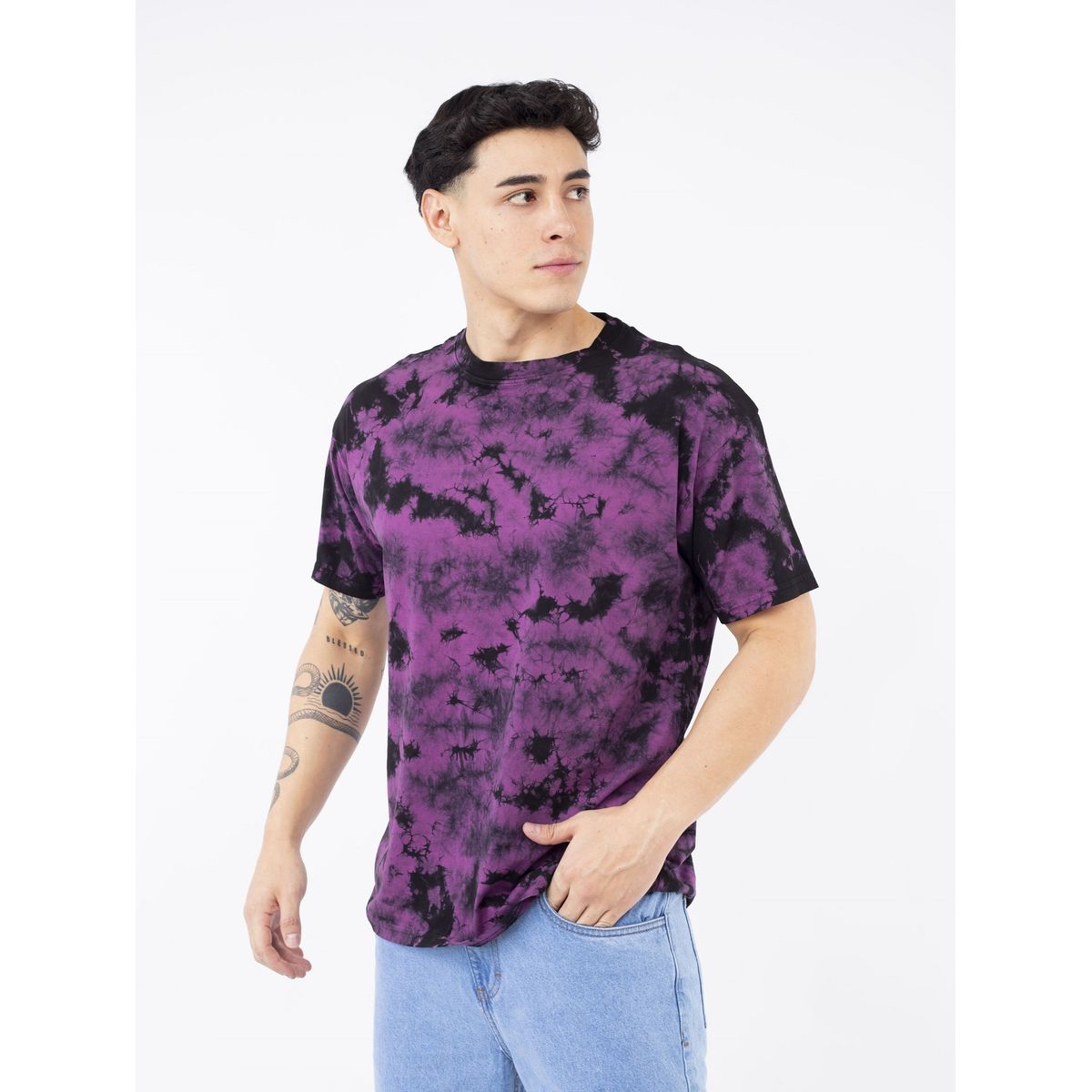 NEW YORK STARS - Polo-shirt - Manga corta - Morado - TieDye - NEWYORKSTARSNY