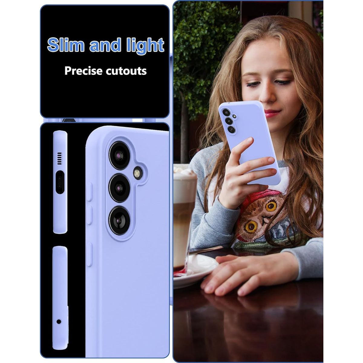 GENERICO - Case Silicona Para Samsung S24 Plus - Celeste