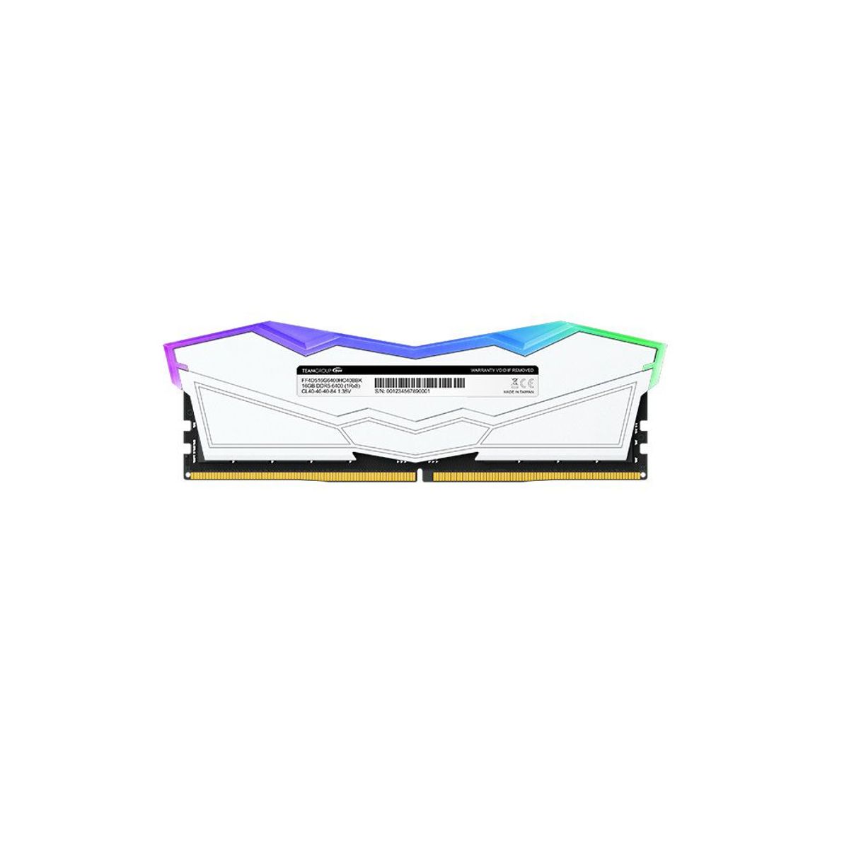 TEAMGROUP - Memoria RAM Teamgroup T-Force Delta 16GB RGB Blanco DDR5 5200Mhz CL40